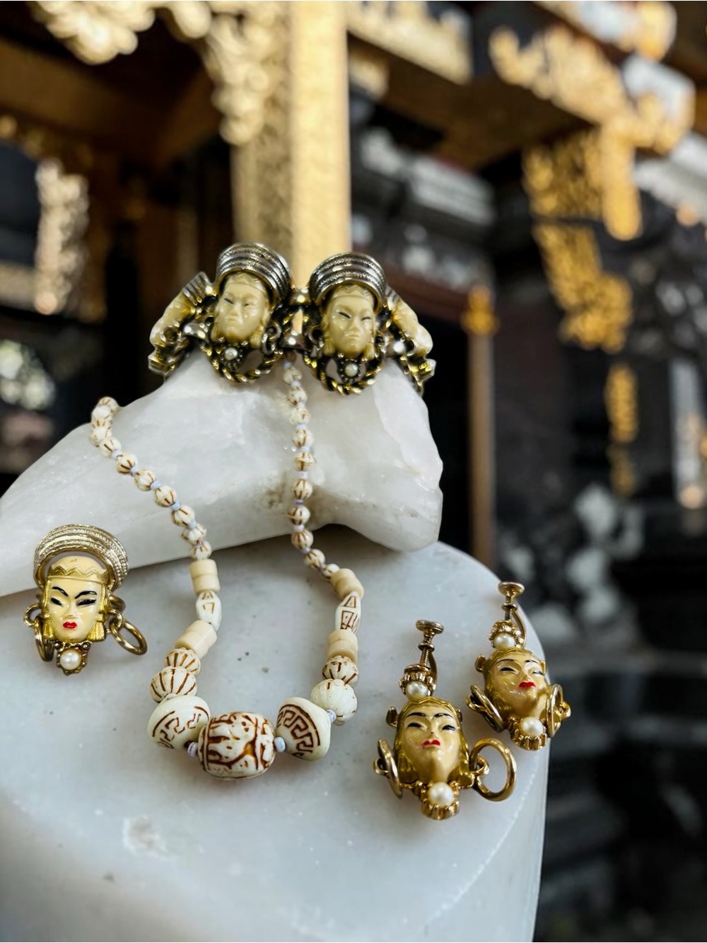Selini Thai Princess Bracelet, Earrings Ring and Necklace set of 4 pieces